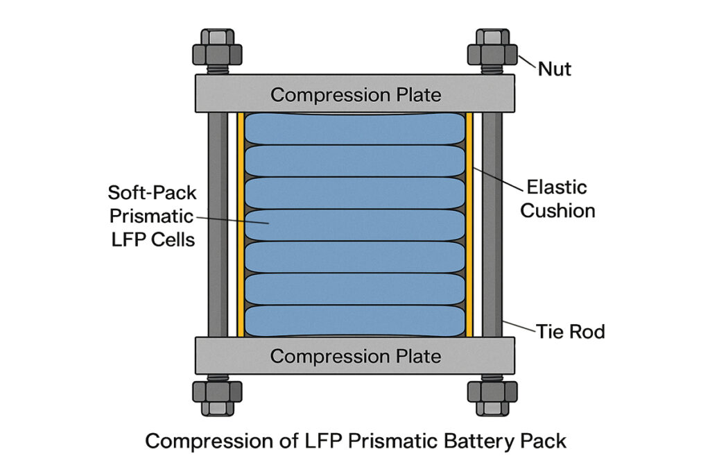 Why Mechanical Compression Is Critical for Safety, Longevity, and Performance in Lithium Iron Phosphate (LFP) Packs
